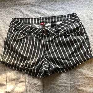 H&M Black & White Stripe Shorts